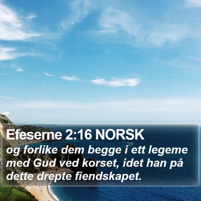 Efeserne 2:16 NORSK Bible Verse Image