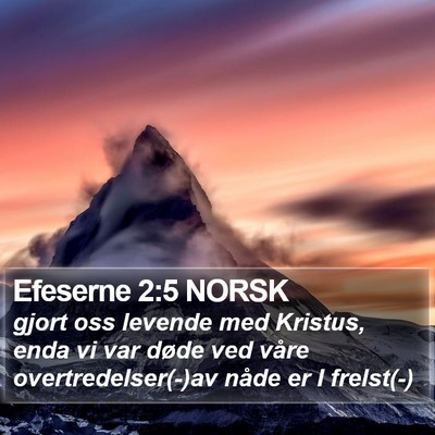 Efeserne 2:5 NORSK Bible Verse Image