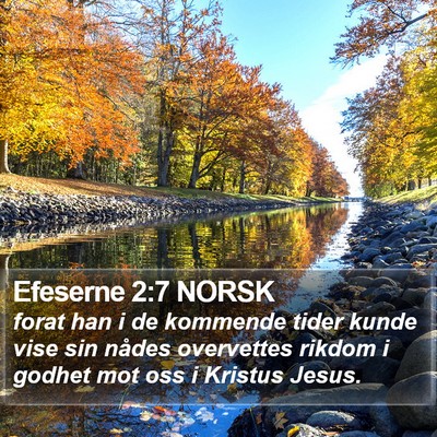 Efeserne 2:7 NORSK Bible Verse Image