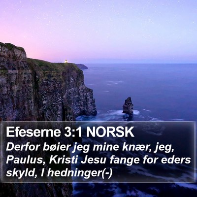 Efeserne 3:1 NORSK Bible Verse Image