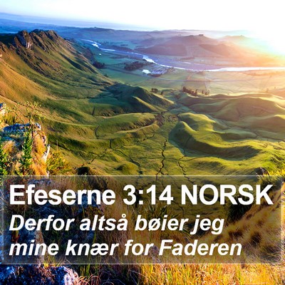 Efeserne 3:14 NORSK Bible Verse Image