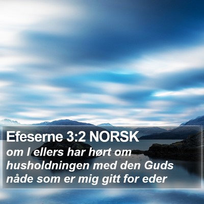 Efeserne 3:2 NORSK Bible Verse Image