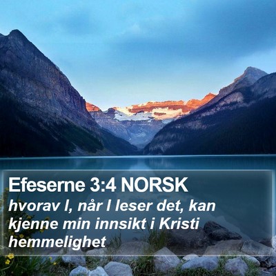 Efeserne 3:4 NORSK Bible Verse Image