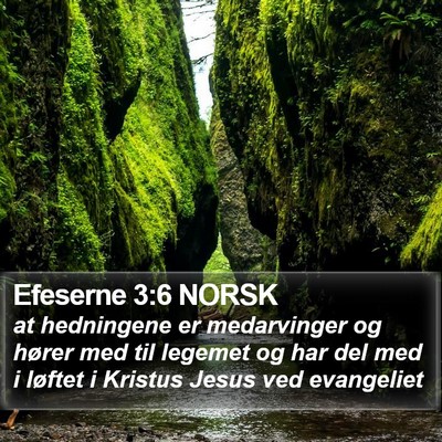 Efeserne 3:6 NORSK Bible Verse Image