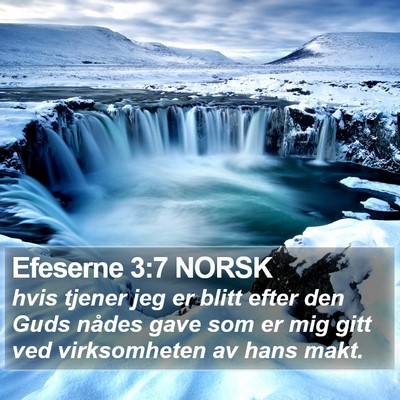 Efeserne 3:7 NORSK Bible Verse Image