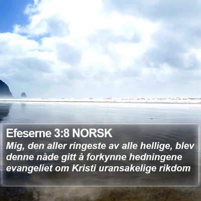 Efeserne 3:8 NORSK Bible Verse Image