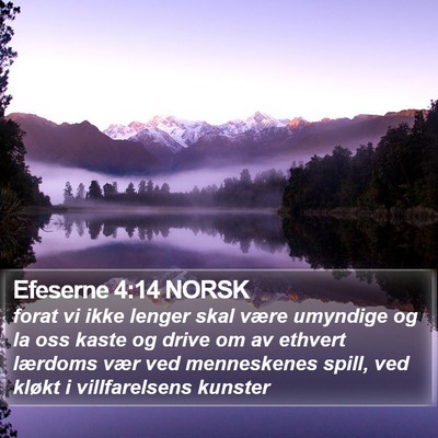 Efeserne 4:14 NORSK Bible Verse Image