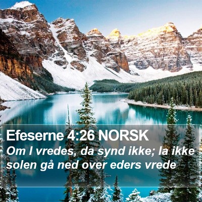 Efeserne 4:26 NORSK Bible Verse Image