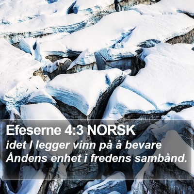 Efeserne 4:3 NORSK Bible Verse Image