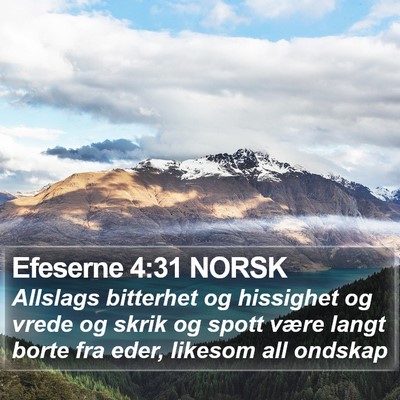 Efeserne 4:31 NORSK Bible Verse Image