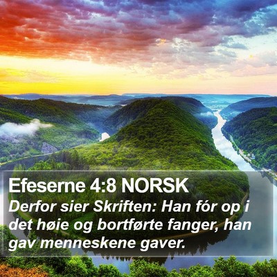 Efeserne 4:8 NORSK Bible Verse Image
