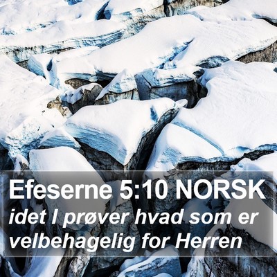 Efeserne 5:10 NORSK Bible Verse Image