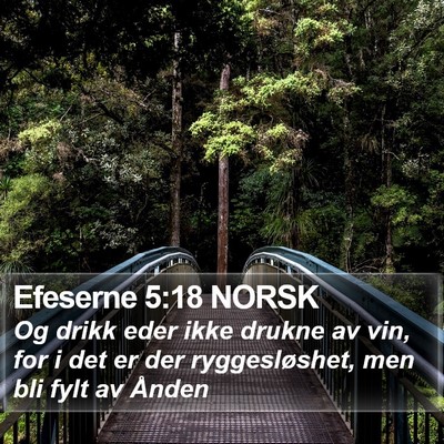 Efeserne 5:18 NORSK Bible Verse Image
