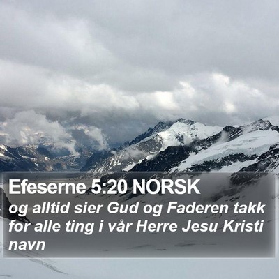 Efeserne 5:20 NORSK Bible Verse Image