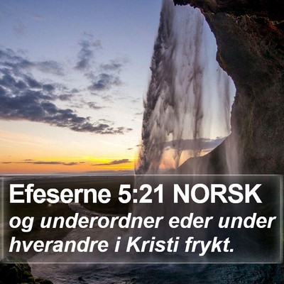 Efeserne 5:21 NORSK Bible Verse Image