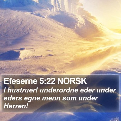 Efeserne 5:22 NORSK Bible Verse Image