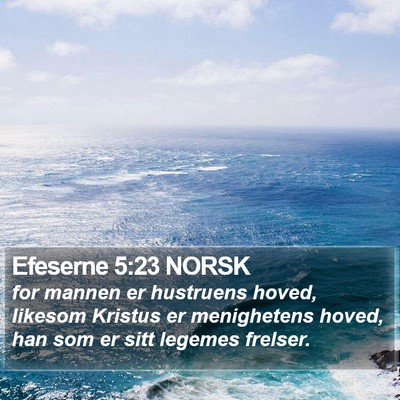 Efeserne 5:23 NORSK Bible Verse Image