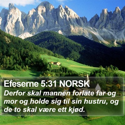 Efeserne 5:31 NORSK Bible Verse Image
