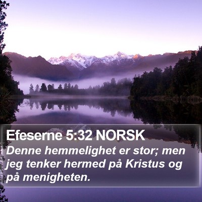 Efeserne 5:32 NORSK Bible Verse Image