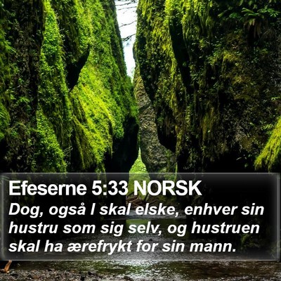 Efeserne 5:33 NORSK Bible Verse Image
