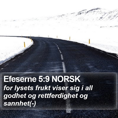 Efeserne 5:9 NORSK Bible Verse Image