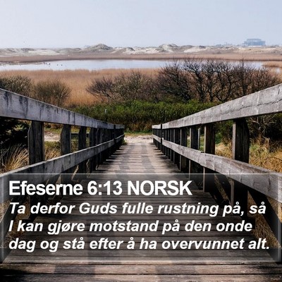 Efeserne 6:13 NORSK Bible Verse Image