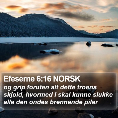 Efeserne 6:16 NORSK Bible Verse Image