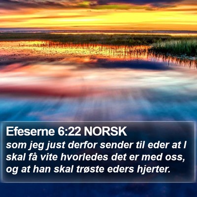 Efeserne 6:22 NORSK Bible Verse Image