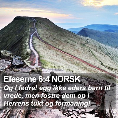 Efeserne 6:4 NORSK Bible Verse Image