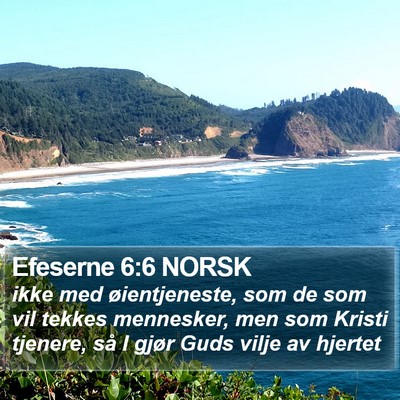 Efeserne 6:6 NORSK Bible Verse Image