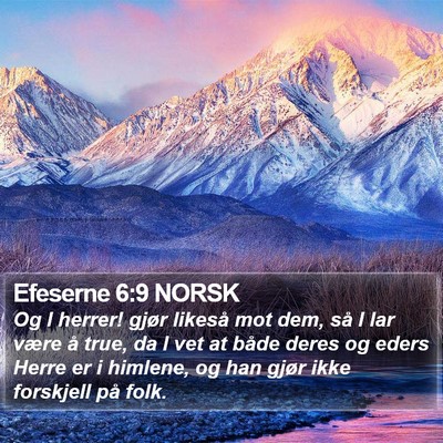 Efeserne 6:9 NORSK Bible Verse Image