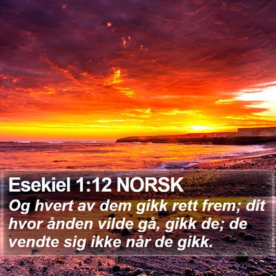 Esekiel 1:12 NORSK Bible Verse Image