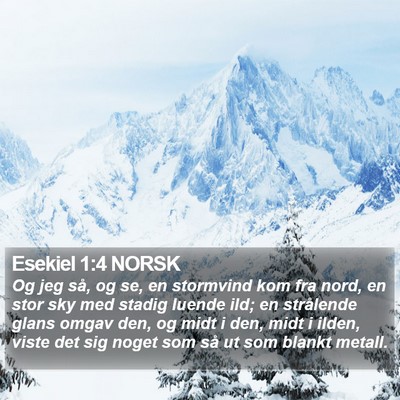 Esekiel 1:4 NORSK Bible Verse Image