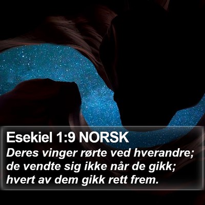 Esekiel 1:9 NORSK Bible Verse Image