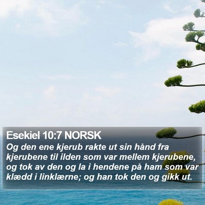 Esekiel 10:7 NORSK Bible Verse Image
