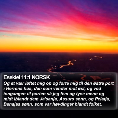 Esekiel 11:1 NORSK Bible Verse Image