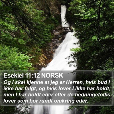 Esekiel 11:12 NORSK Bible Verse Image