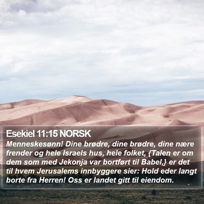 Esekiel 11:15 NORSK Bible Verse Image
