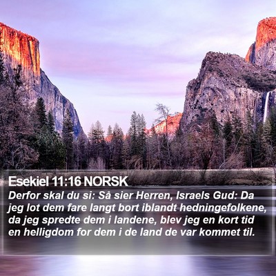 Esekiel 11:16 NORSK Bible Verse Image