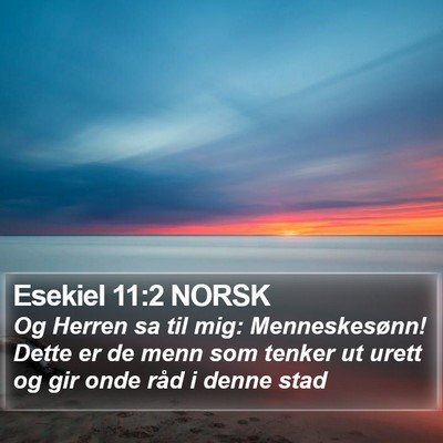 Esekiel 11:2 NORSK Bible Verse Image