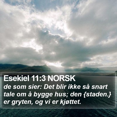 Esekiel 11:3 NORSK Bible Verse Image