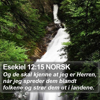 Esekiel 12:15 NORSK Bible Verse Image