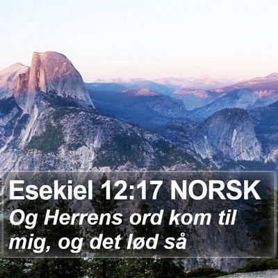 Esekiel 12:17 NORSK Bible Verse Image