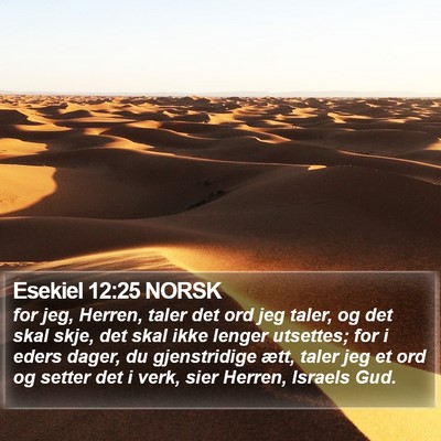 Esekiel 12:25 NORSK Bible Verse Image