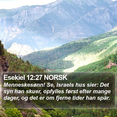 Esekiel 12:27 NORSK Bible Verse Image