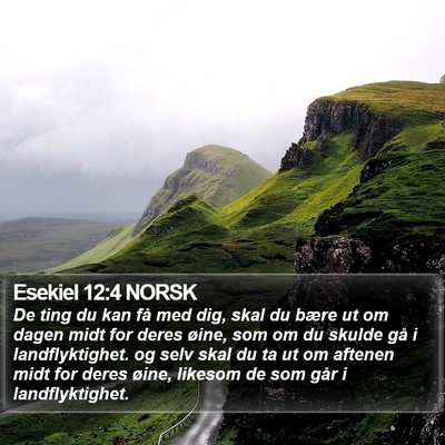 Esekiel 12:4 NORSK Bible Verse Image