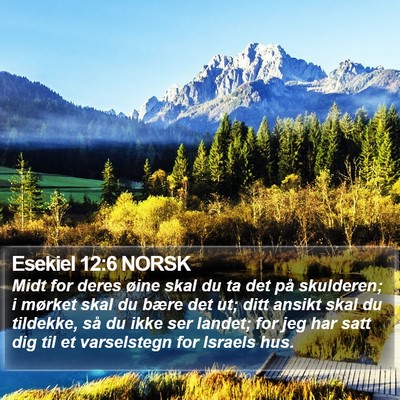 Esekiel 12:6 NORSK Bible Verse Image