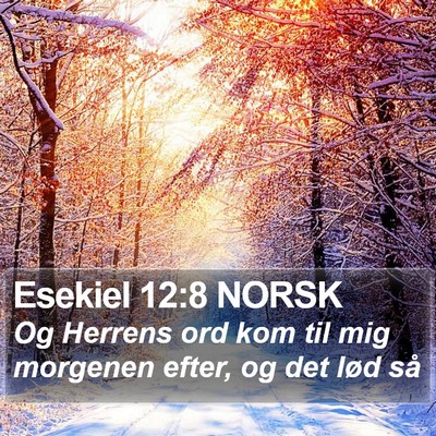 Esekiel 12:8 NORSK Bible Verse Image