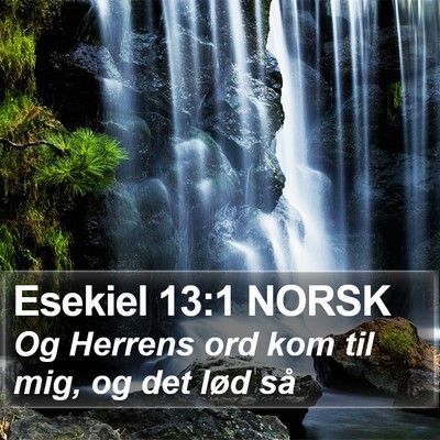 Esekiel 13:1 NORSK Bible Verse Image
