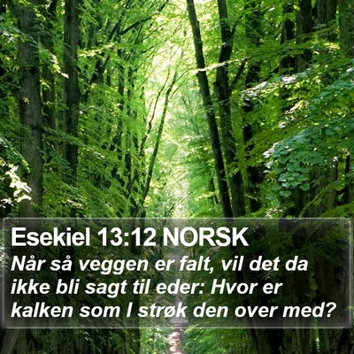 Esekiel 13:12 NORSK Bible Verse Image